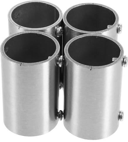 BIUDECO Raccord Droit pour Tube Inox Ø32 4 Pièces, Connecteur de Tuyau à 2 Voies pour Garde-corps, Connecteur de Tube de Main Courante en Acier Inoxydable, Usage Bricolage et Construction