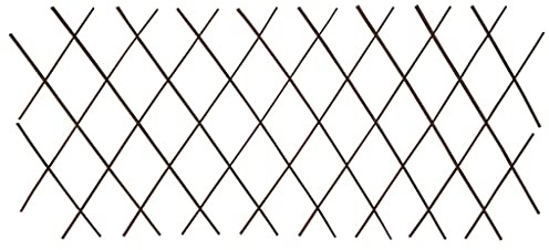 HFXHIJXQ Juego de 5 enrejados de sauce extensibles, 180 x 60 cm, mimbre natural, marrón, como ayuda para plantas trepadoras y protección visual en el jardín