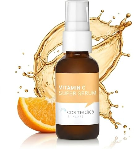 Cosmedica Skincare Vitamin C Serum for Face with Hyaluronic Acid – Anti Aging Serum for Dark Spots, Fine Lines, Wrinkles – Hydrating Collagen Booster for Women & Men