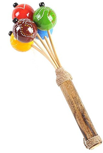 Rassel Shaker Maracas Musik Holz Rhythmus Klang Instrument Percussion Rattan (Variante 1)