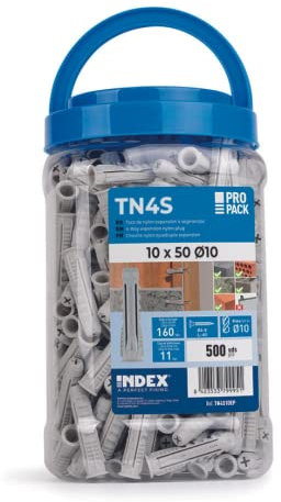 Index TN4S08EP - Contenitore in plastica, con perno in nylon, t4s, 08 x 040e, confezione da 500 pezzi