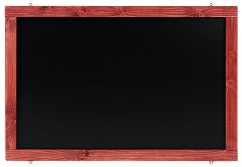 Rustikale Tafel Kreidetafel Wandtafel Küchentafel mit Holzrahmen zur Beschriftung mit Kreide im Landhausstil in verschiedenen Größen und Farben (Mahagoni, 70x50cm)