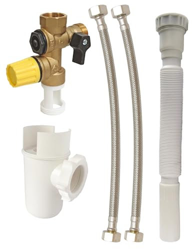 SOMATHERM FOR YOU - Kit connessione completa comprendente boiler 1 NF gruppo di protezione adatta alle acque dure, 1 NC sifone