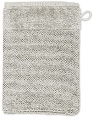 Möve Bamboo Luxe Waschhandschuh 15 x 20 cm aus 60% Baumwolle / 40% Viskose aus Bambus-Zellstoff, Silver Grey
