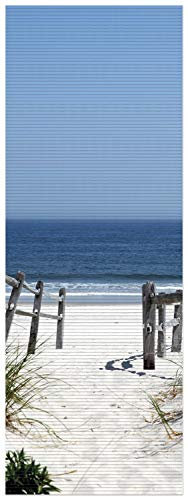 Wallario Duschmatte Antirutschmatte Badmatte Fußmatte Blick auf Strand, Größe ca. 180 x 65 cm