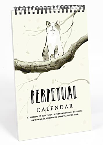 Inkdotpot Chat Calendrier Perpétuel, Les Dates Importantes À Remember- 6X9 Mensuel Et Tenture Quotidien Pour Les Anniversaires Spéciaux Jours- Birthdays- Organisateur Planificateur Cadeau
