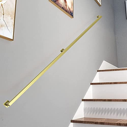 SXBHDM Corrimano in Ferro Battuto Oro per Scale Interne ed Esterne |Kit di Supporto per staffe per ringhiere per Scale per terrazzi, balconi, finestre, portici, corrimano, corrimano (Size : 300cm)
