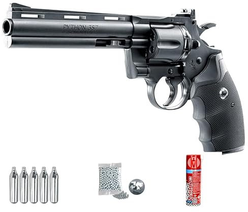 Colt Python 6 (4,5mm) | Revólver de Bolas balines de Acero y perdigones diábolo. Pistola + CO2 + BB's + Aceite