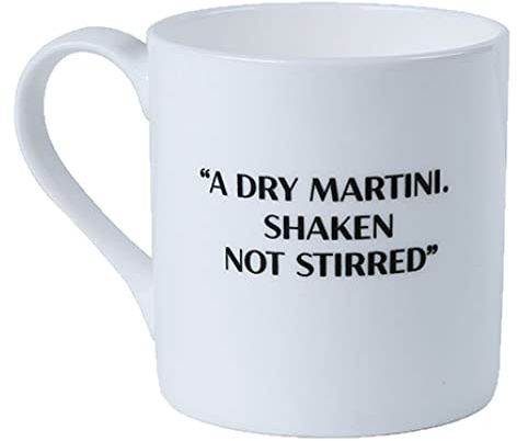 James Bond Martini Recipe Bone China Mug (One Size) (White)