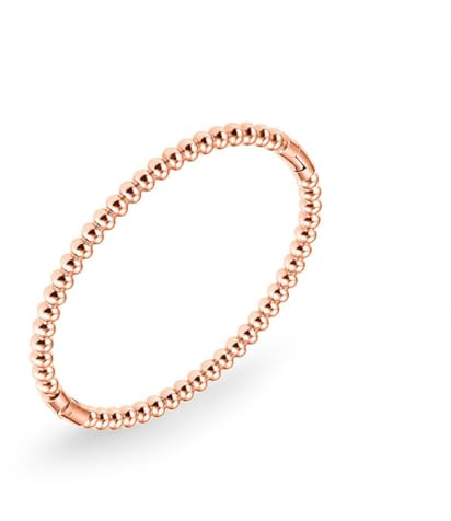 vissen Round Bead Bracelet for Women Rose Gold Bangle Bracelet Cute Beaded Simple Bracelets Jewelry