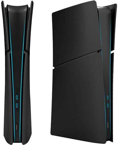 ElitePlay-Cubierta de Placa Frontal Delgada Digital para PS5, Carcasa de Placas de Repuesto para Playstation 5 Slim, Modelo Digital Edition, Color Negro