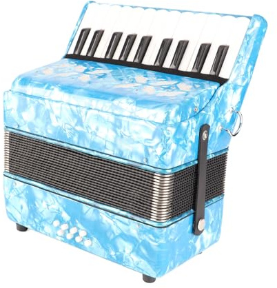 Accordion, Durable 22 Key Accordions for Beginners (Sky Blue)