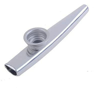 Abaodam Metall-kazoo Für Gitarren Ukulele Aluminium Lang Breit Silberfarben Verändert Stimme Durch Vibrierende Membran