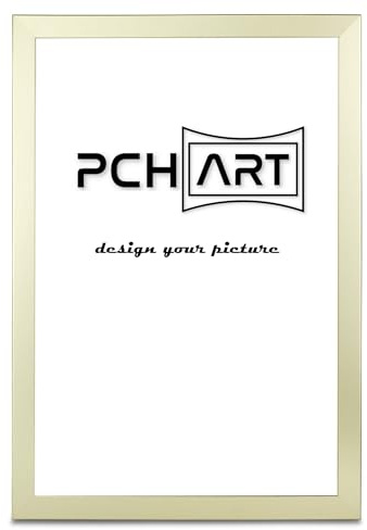 PCH[art] Bilderrahmen New Alaya | Farbe: Gold | Größe: 60x70 cm | zeitloser und schlichter Rahmen für Poster, Fotos und Portraits