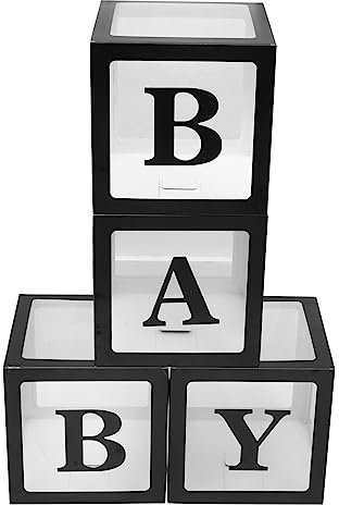 Garneck Boîte De 4 Pièces boîte à ballons pour boite transparente boite de rangement lightbox caisson de rangement ballons à lettres noires clairs décor matériel PVC