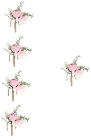 STOBAZA 5stücke Simulation Flower Brooch Für Hochzeiten Und Partys Elegante Ansteckblume Handgefertigte Corsage Für Brautjungfern Und Gäste Vielseitige Dekoration