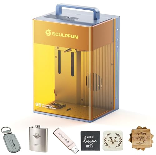 SCULPFUN Macchina per incisione laser G9, 2 W a infrarossi e 10 W, doppia incisione laser, velocità di incisione 5000 mm/s, taglierina laser per metallo, plastica, gioielli, pelle