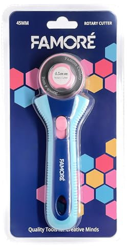 Rollschneider, Rollmesser, Stoffcutter mit Kugellager von Famore 45 mm