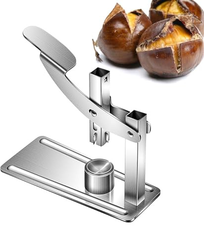 CHSEEO Pinza para Castañas, 1 Pieza de Acero Inoxidable 304 Abrelatas Rápido para Castañas, Cortador de Castañas Ergonómico Herramientas de Cocina