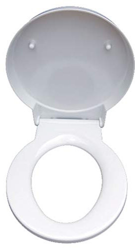 WC-Sitzbezug mit Absenkautomatik, rund, mit geräuschlosem Schließmechanismus, für Badezimmer, 46 x 39 cm