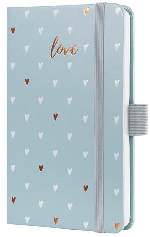 SIGEL J6334 Wochenkalender 2026 ca. A6, grau, Hardcover, Gummiband, Stiftschlaufe, Einstecktasche, 174 Seiten, vegan, Buchkalender, Terminplaner Taschenkalender Jolie