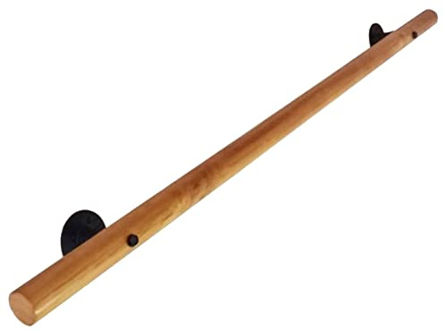 Pasamanos antideslizante para escaleras con soporte de pared y tapas finales, redondo de 50 cm, ideal para ancianos y niños, pasamanos de seguridad