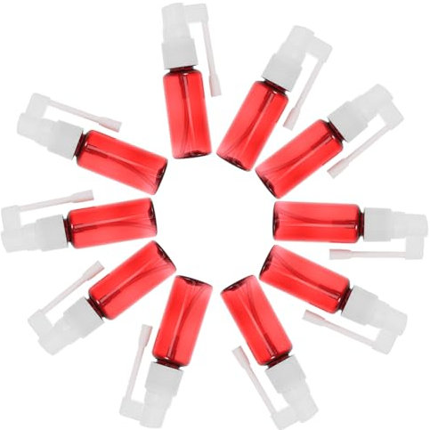 VALICLUD 10pcs 20ml Red Pet Nose Bottle Spray Bottles for Daily Care
