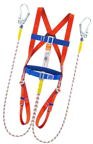 Générique Kit De Protection Anti-Chute Avec Harnais De Sécurité | Harnais Intégral Anti-Chute | avec Longe Absorbante, Accessoires Ergonomiques à Libération Rapide pour Maintenance de Tours