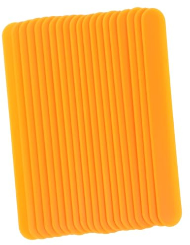 BATHVEVE Juego De 20 Espátulas De Plástico Para Lengua, Depresor De Lengua Naranja, Varita De Entrenamiento Oral Pediátrico, Raspador Bucal Multifuncional Para Cuidado e Higiene Dental Infantil