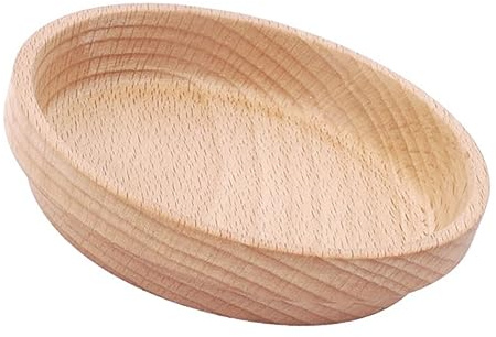 Toddmomy Comedero de Madera para Hámsters y Pequeñas Mascotas Cuenco de Alimentación Antideslizante Diseño Práctico y Funcional Diámetro Color Natural