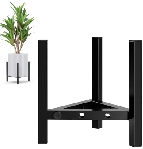 Ayicheyl Support Plantes Interieur Métal, Noir Porte Plante Supports De Pots De Fleurs Petit, Ajustable Etagere Plantes Tabouret Plante pour Les Coins, Les Balcons, Les Terrasses De Jardin