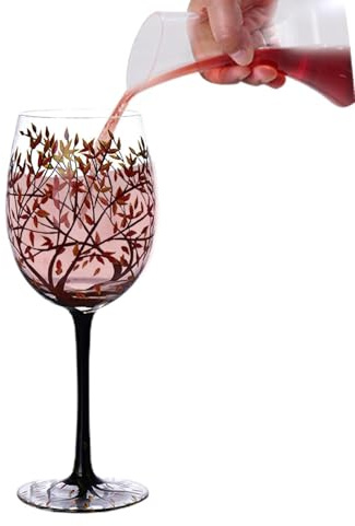 Copas de vino pintadas, vasos decorativos a mano, copas coloridas creativas | Copa artesanal con diseño artístico, regalo único para hombres y mujeres, vasos de gran capacidad, elegantes cenas de