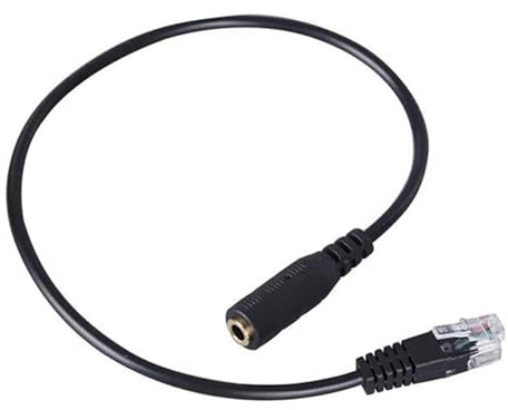 BRABOSTON RJ9 auf 3,5 mm Adapter für PC/Telefon-Headsets, geräuschfrei, verhedderungsresistent, Kabel, Büro/Zuhause, Computer, Kopfhörer zu Telefon Konverter