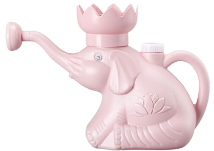 AMISENK Regadera de elefante de 2 L para plantas de jardín, diseño ergonómico de boquilla de gran capacidad, herramienta de riego con forma de elefante para niños