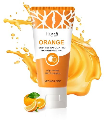Gel exfoliant naturel à l'orange, Gel Exfoliant aux Enzymes D'Orange | Exfoliant doux et éclaircissant, Nettoyant Profondeur et Nettoyant, Peau et lui donne un éclat