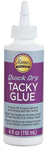 Aleene's Quick Dry Tacky Glue, Premium All-Purpose Adjesove, Quick Drying and Fast Tacking, 4 fl oz