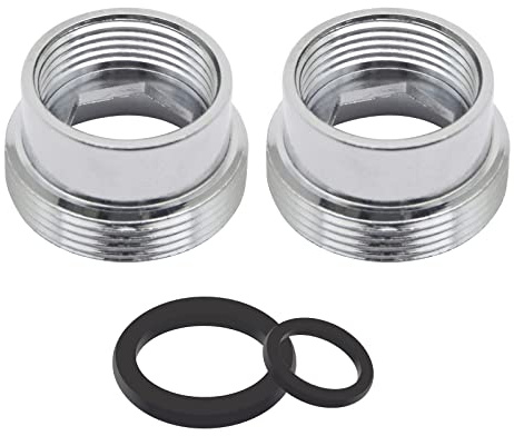 Kranadapter 2 st luftarkontakt solid metall kökskran kontakt för vattenrenare (16 mm hona till 22 mm hane)