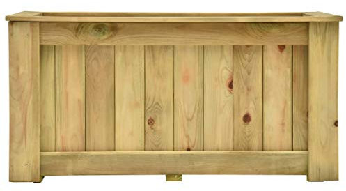 Tidyard Jardinière Balcon/Bacs à Fleurs/Jardinieres Exterieur 100x50x50 cm en Bois de pin imprégné