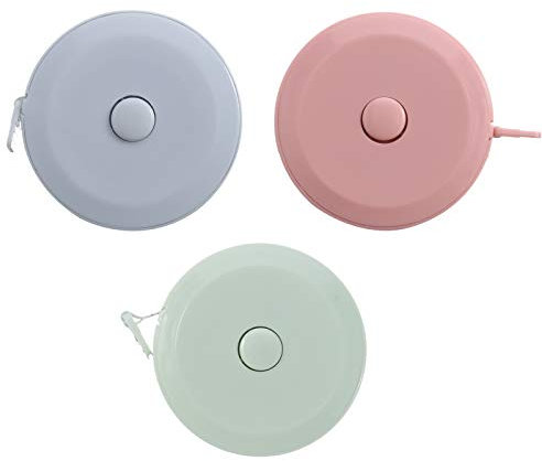 QINREN 3 Stück Massband Körper Einziehbares Maßband Körper Schneidermaßband Measuring Tape zum Messen von Länge, Brust, Taille usw,150cm/59in