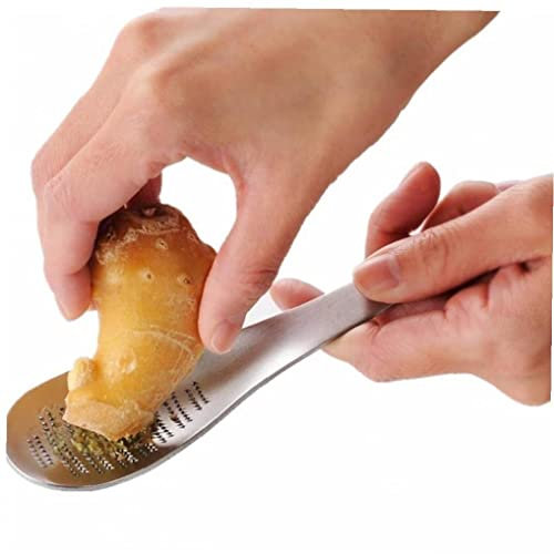 Ginger Grater Spoon Stainless Steel Lime Lemon Cheese Grater Wasabi Ginger Mixer Ginger Garlic Press Grinding Gadget