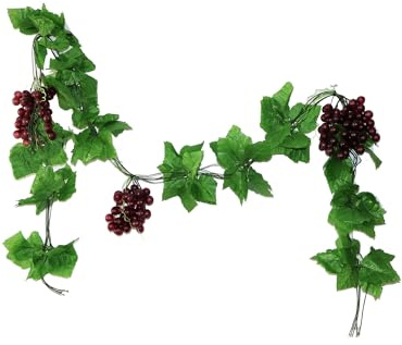 Long HaoUva Viti Artificiali Con Uva Artificiale Realistica, Spiedini Di Uva Utilizzati Per Decorazione E Oggetti Di Scena