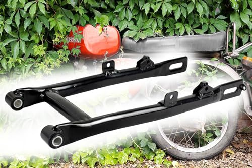 Hinterradschwinge, Schwinge mit Fußrasten-Aufnahme + Schwinglagerbuchsen hinten für Simson S50 S51 S53 S70 S83, Hinterradaufhängung, glänzend pulverbeschichtet