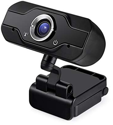 Webcam Cover Laptop PC HD 720P USB2.0 Webcam con cámara Computadora portátil para megapíxeles Clip-on Mic Photo Cubierta Webcam (Black, One Size)
