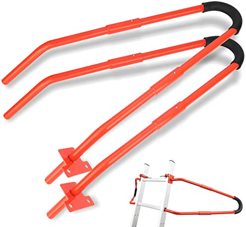 Abstandshalter für Leiterstabilisatoren mit Schaumstoff-Winkelstücken und Anti-Fall-Vorrichtung, Leiterstabilisator für Dachrinnen, Verlängerungsleiter-Dachabstandshalter, Dachrinnenleiter-Schutz, L