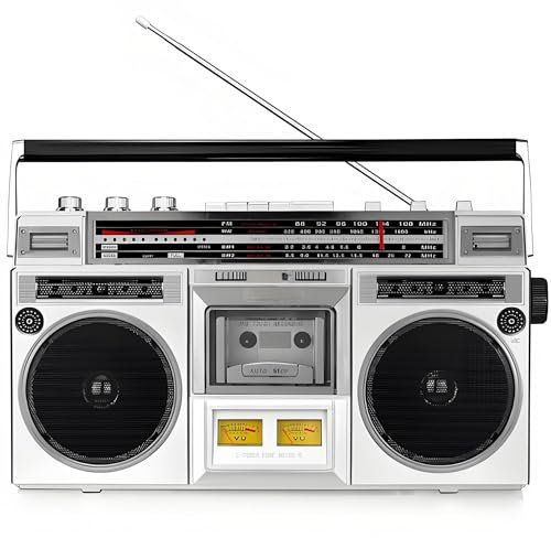 Kadxyan Retro Boombox CD-Kassettenspieler, Radio-Kassettenrekorder, unterstützt SD/USB-Eingang, mit AM/FM-Radio, Kassettenrekorder für Familientreffen, Reisen, klassischer Retro-Stil der 80er Jahre