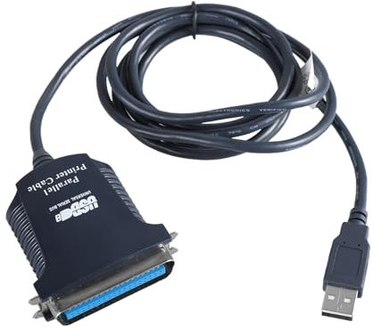 Supoion Cable de impresora paralelo USB a CN36, cable de transferencia de datos de alta velocidad de 1,80 m de largo para conexión de computadora a impresora