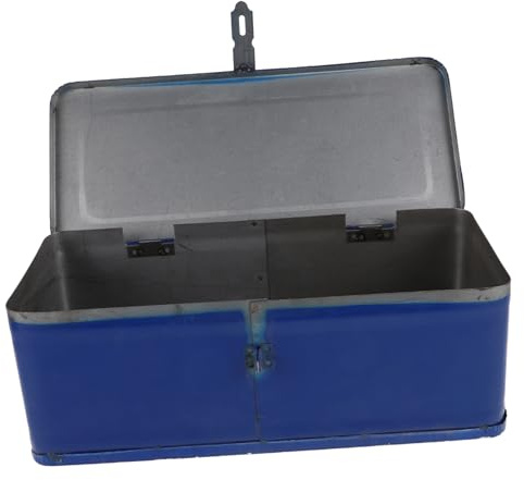 ANDRESLAD Caja de Herramientas de Hierro Resistente para Almacenamiento y Organización Mecánica, Contenedor Portátil para Coche, Organizador Multifuncional 1 Unidad para Uso Doméstico