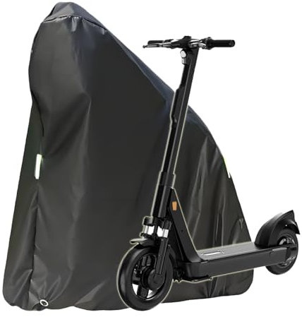 Waterproof Electric Scooter Cover Various Sizes Universal E-Scooter Storage Cover With 2Pcs Reflective Tape & Lock-Holes & Buckle & Storage Bag, Fit For All Adults And Kids E(Size:45.3(H) x 57.1in(L))