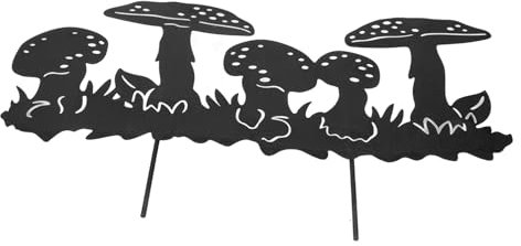 TINEASUR Decorative Mushroom Garden Stake Hollow Out Sculpture for Outdoor Spaces Unique Art for Gardens Patios and Balconies