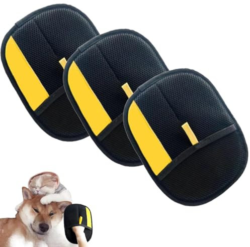 Tierhaarentferner Handschuh, 3 Stück 9.44 * 6.22Zoll Wiederverwendbare Handschuh Katzenhaare Hair Remover Glove, Effektive Tierhaarentfernung für Möbel, Kleidung und Betten